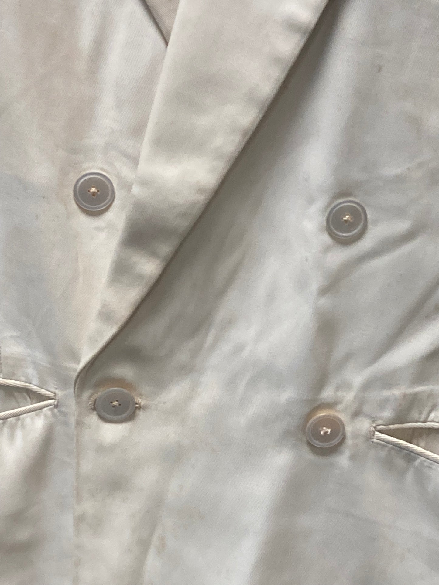 Vintage Cream Double Breasted Blazer Size Small