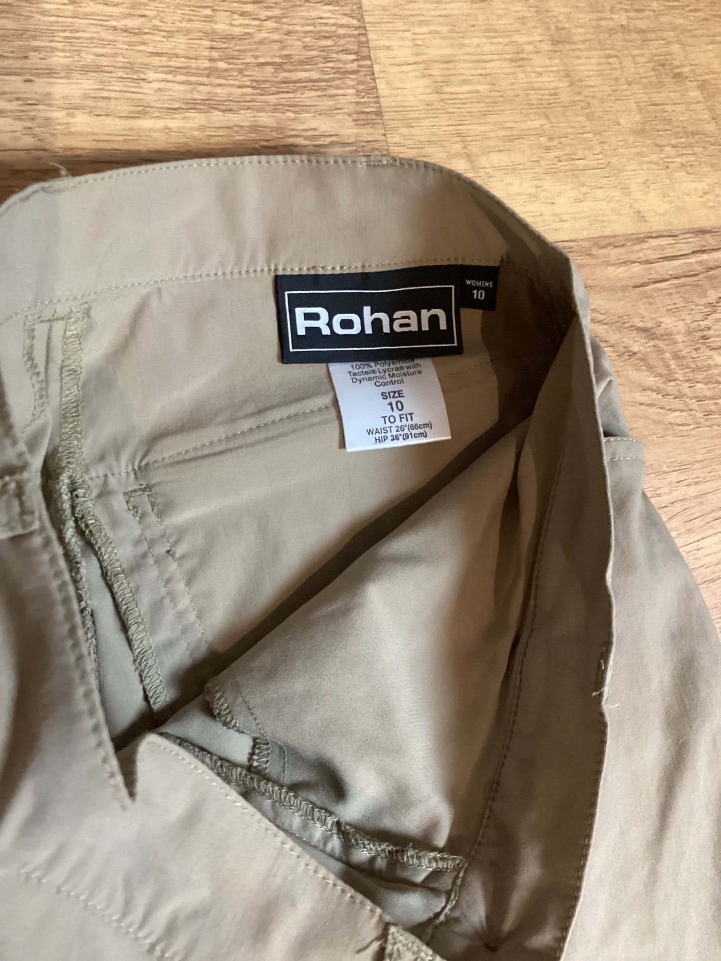 Rohan Leeway Light Brown Trousers Size 10