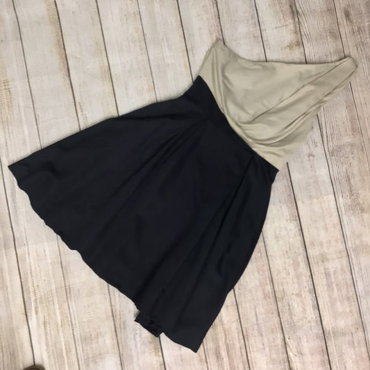 Karen Millen Black and Cream One Shoulder Dress Size 14