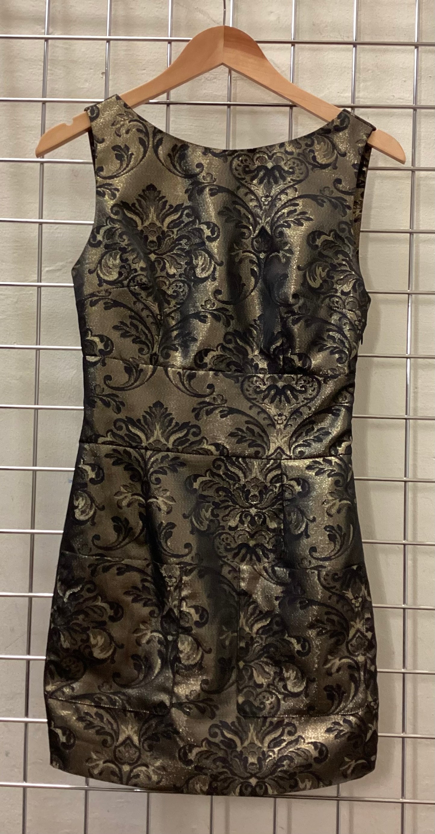 Pierre Balmain Vintage Black and Gold Mini Dress size XS