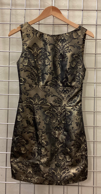 Pierre Balmain Vintage Black and Gold Mini Dress size XS