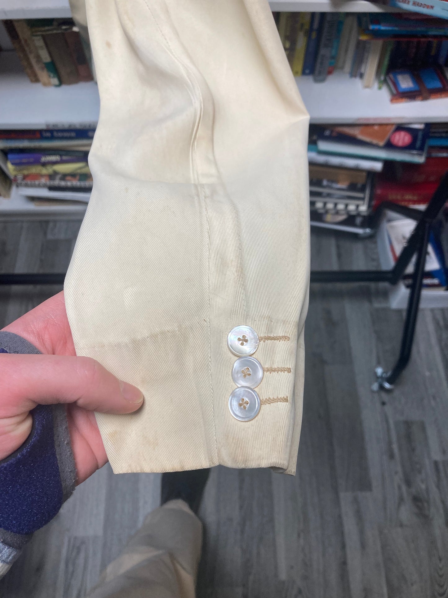 Vintage Cream Double Breasted Blazer Size Small