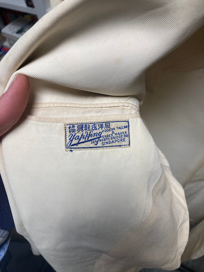 Vintage Cream Double Breasted Blazer Size Small