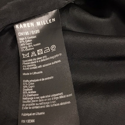 Karen Millen Black and Cream One Shoulder Dress Size 14