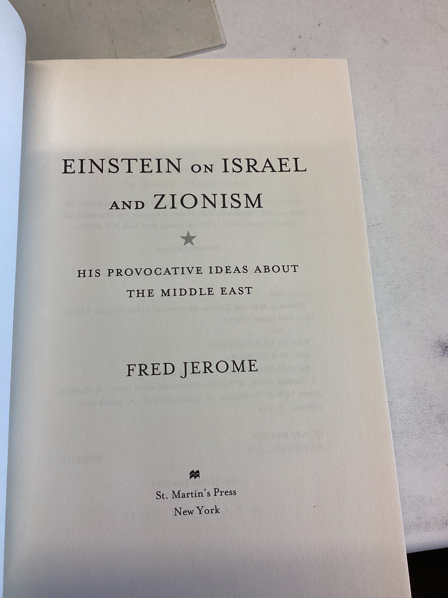 Einstein On Israel And Zionism Fred Jerome