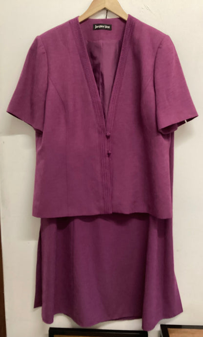 Jacques Vert Purple Two Piece Ladies Suit size 20