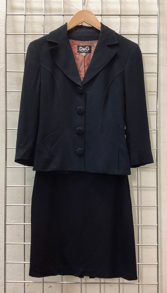 Dolce & Gabbana Black Blazer and Skirt Suit Set size XS