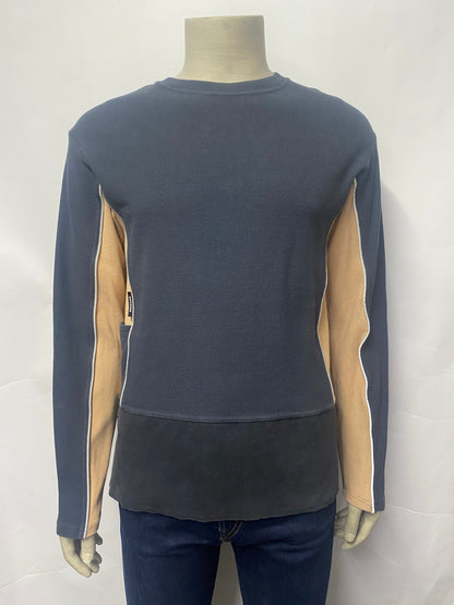 Affix Works Grey Long Sleeve Waffle Top Medium