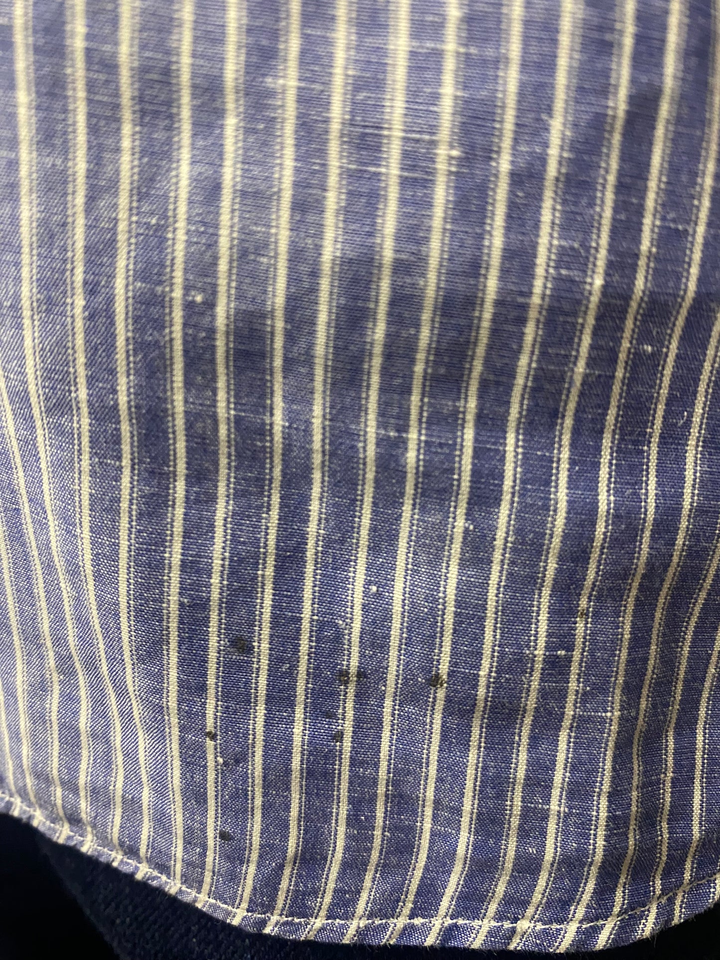 Eton of Sweden Blue Stripe West Indian Sea Island Cotton Shirt 17/43