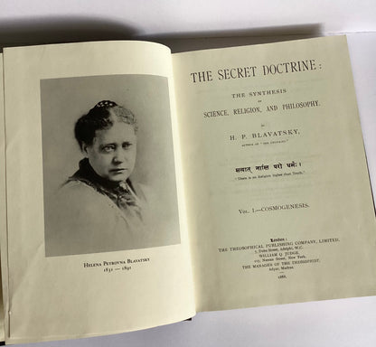 The Secret Doctrine: The Synthesis of Science, Religion, and Philosophy Volume 1 and Volume 2. H. P. Blavatsky