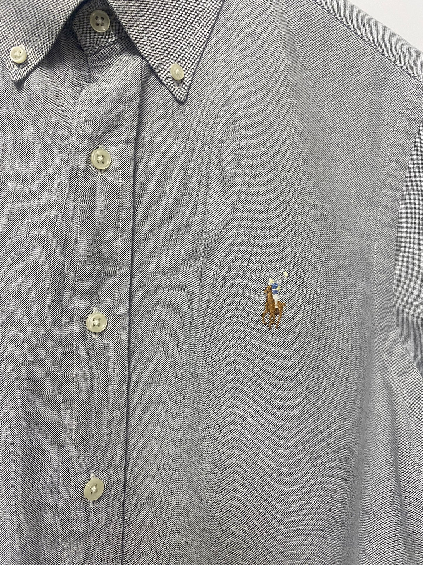 Ralph Lauren Grey Cotton Fitted Shirt Small