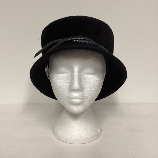 Phillip Treacy London Black Velour Assymetrical Hat