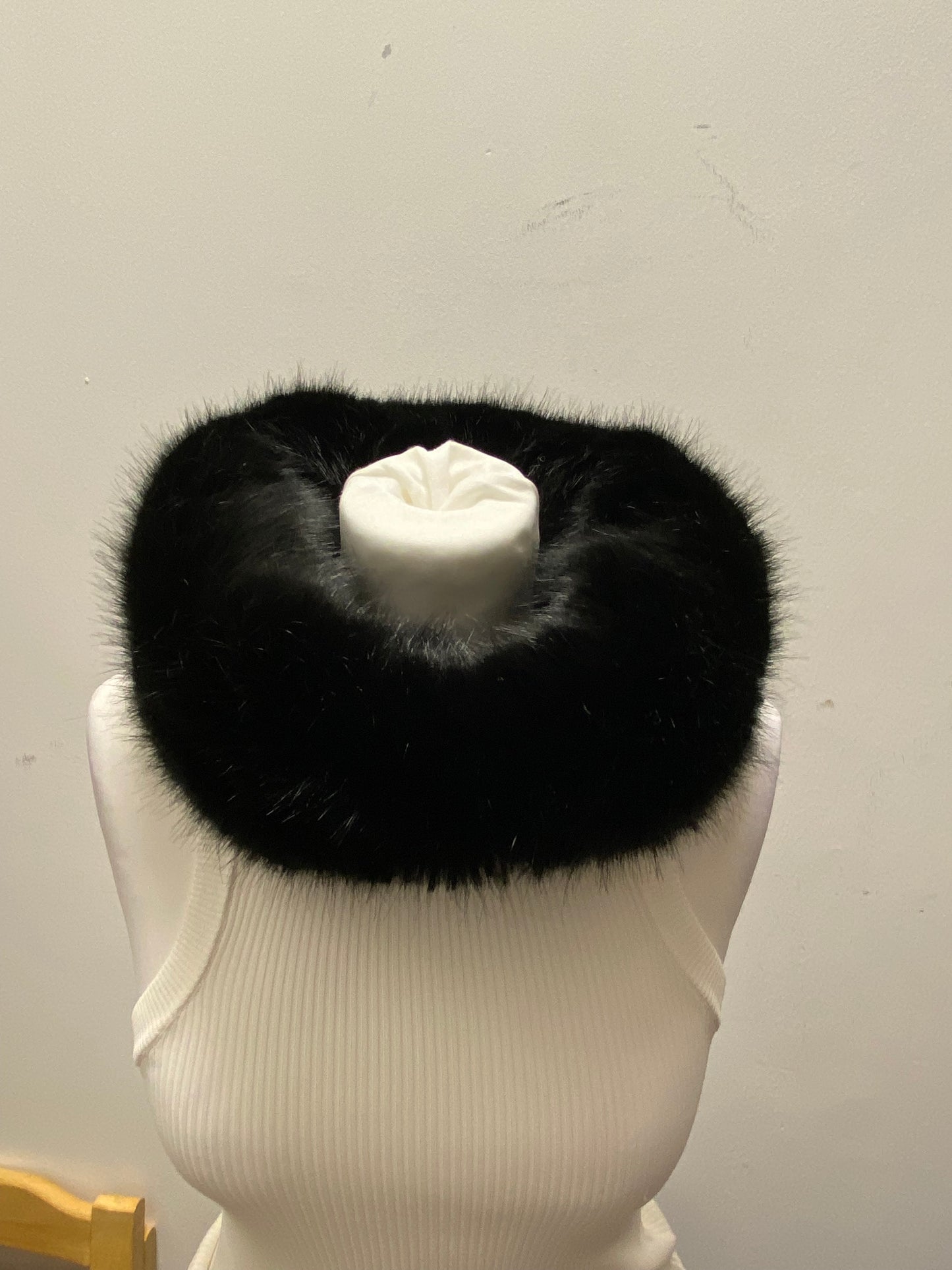 Faux Fur Snood Scarf Black Luxurious Dune London