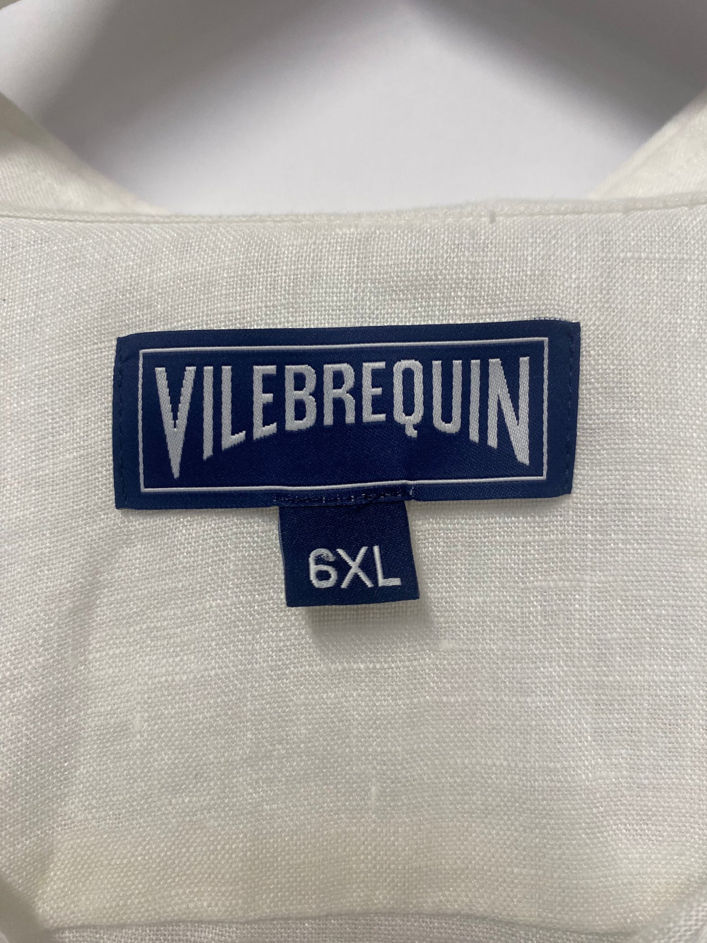 Vilebrequin White Linen Long Sleeved Shirt 6XL