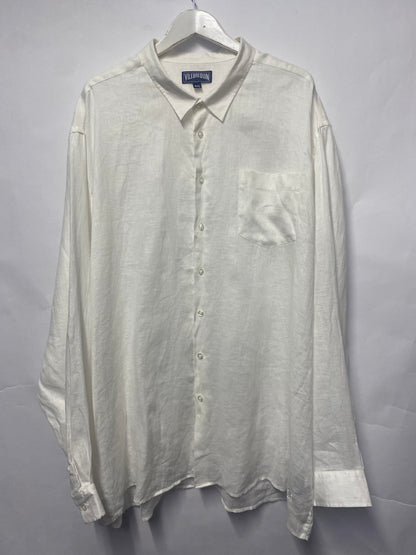 Vilebrequin White Linen Long Sleeved Shirt 6XL