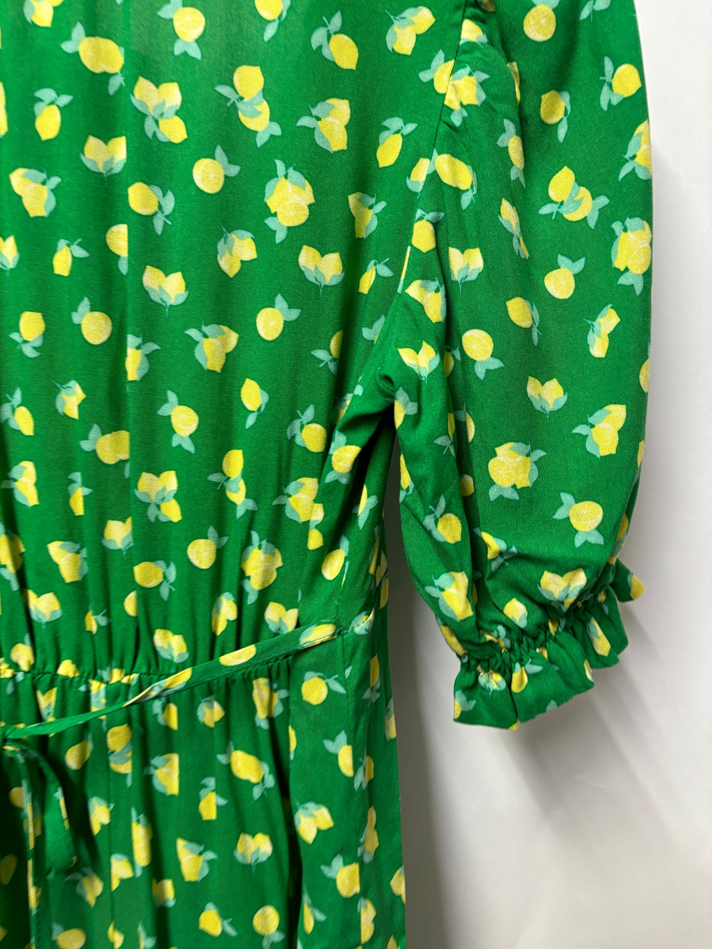 Nobody’s Child Green Lemon Print Dress UK6 BNWT