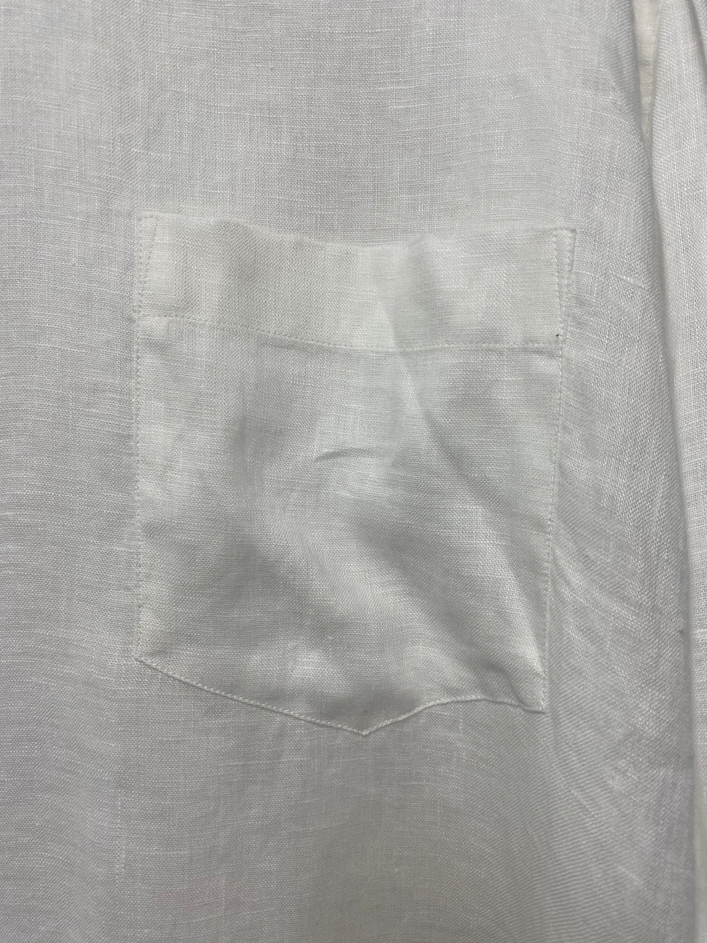 Vilebrequin White Linen Long Sleeved Shirt 6XL