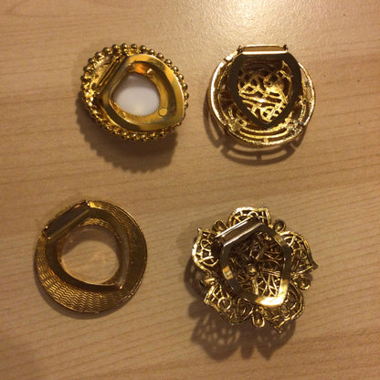 Scarf Clip x4 Gold Toned Job Lot