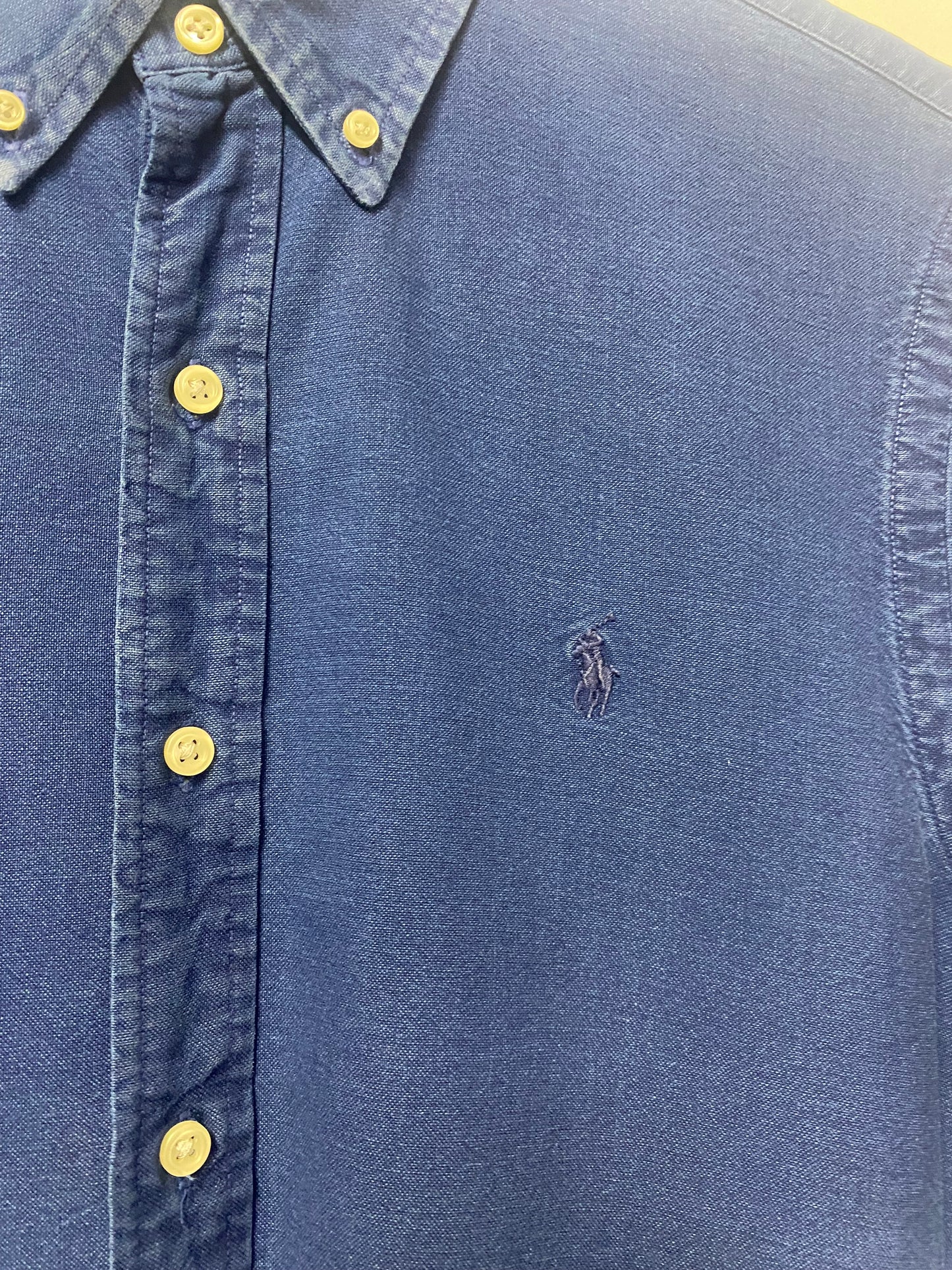 Ralph Lauren Indigo Slim Fit Cotton Button Down Shirt Small