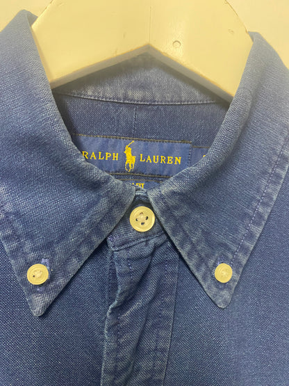 Ralph Lauren Indigo Slim Fit Cotton Button Down Shirt Small