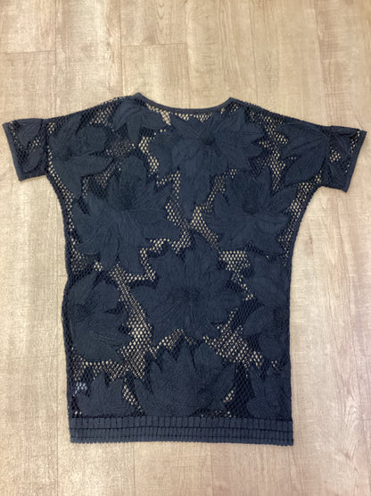 Isabel Marant Étoile Black Floral Embroidered Net Beach Dress Size L