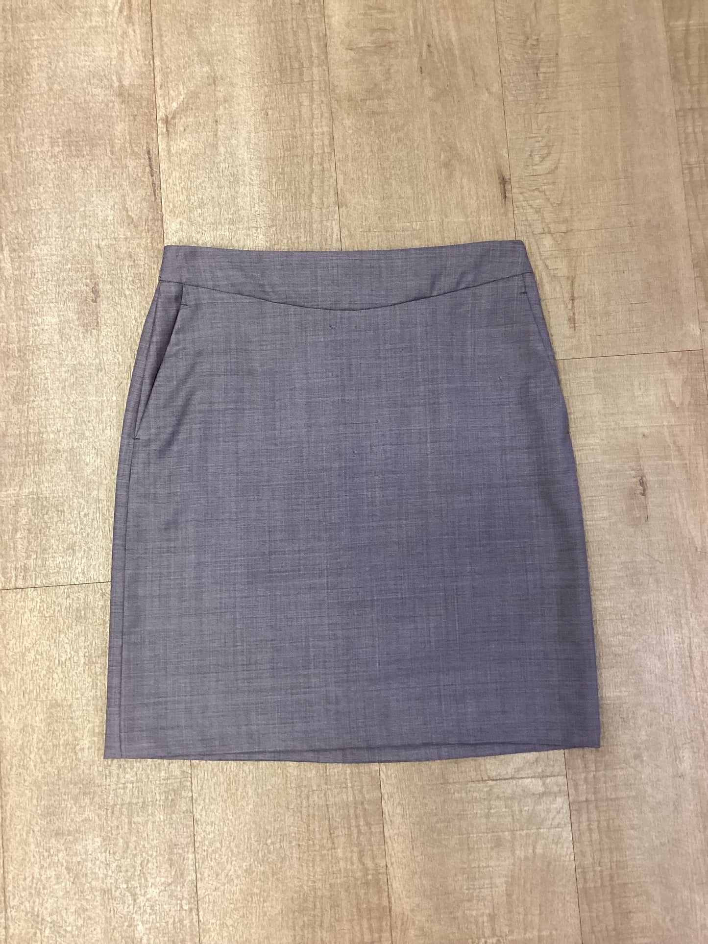 Reiss Grey Purple Wool Pencil Skirt Size 10