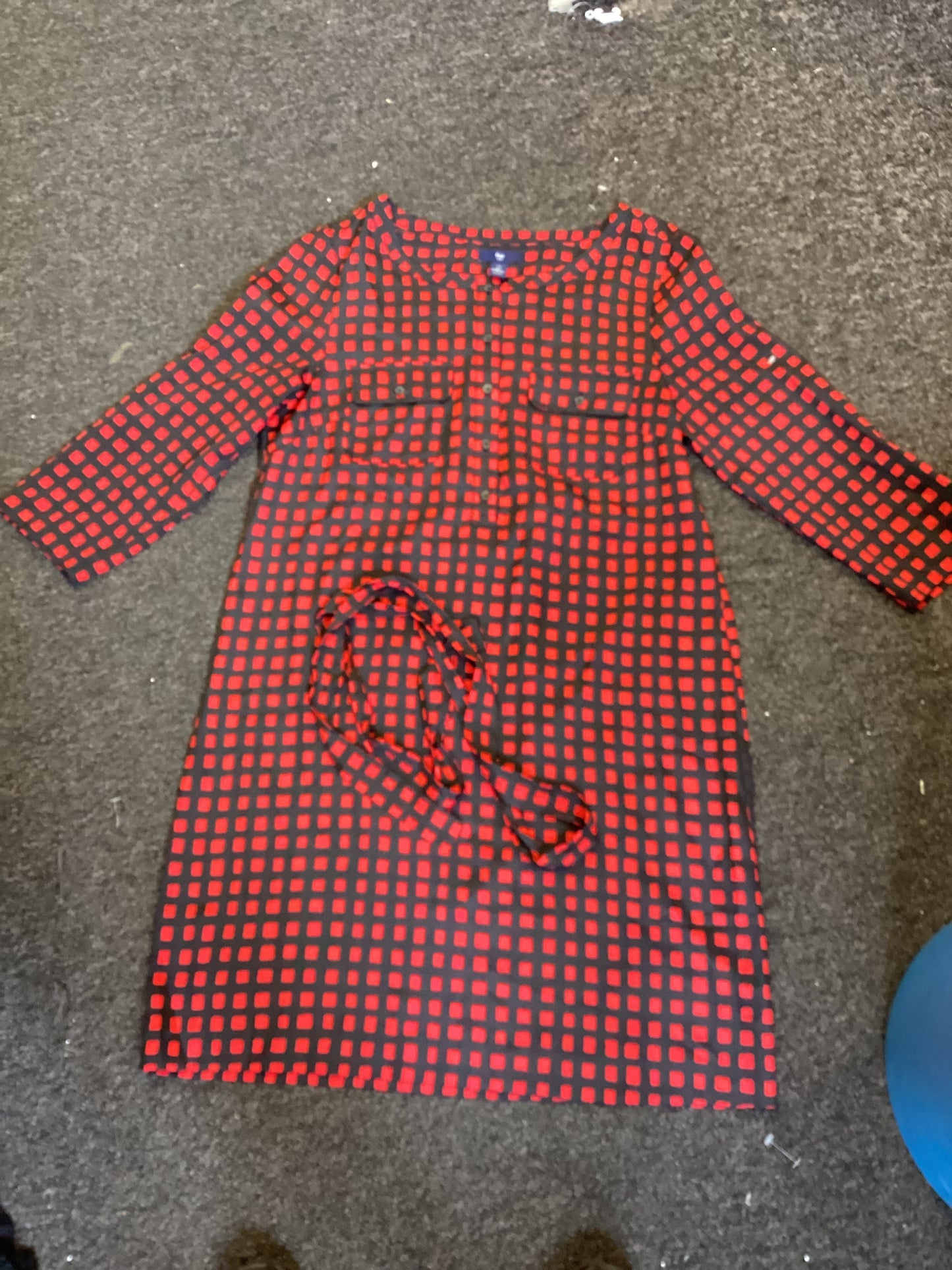 Gap Red Dress with Belt Small