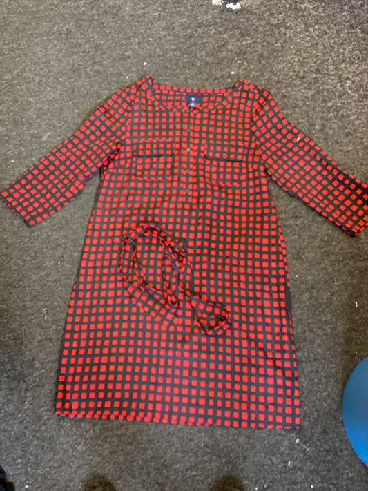 Gap Red Dress with Belt Small