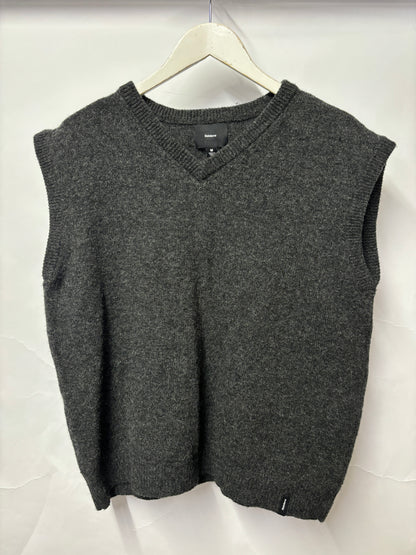 Finisterre Grey Wool Blend Sweater Vest Medium