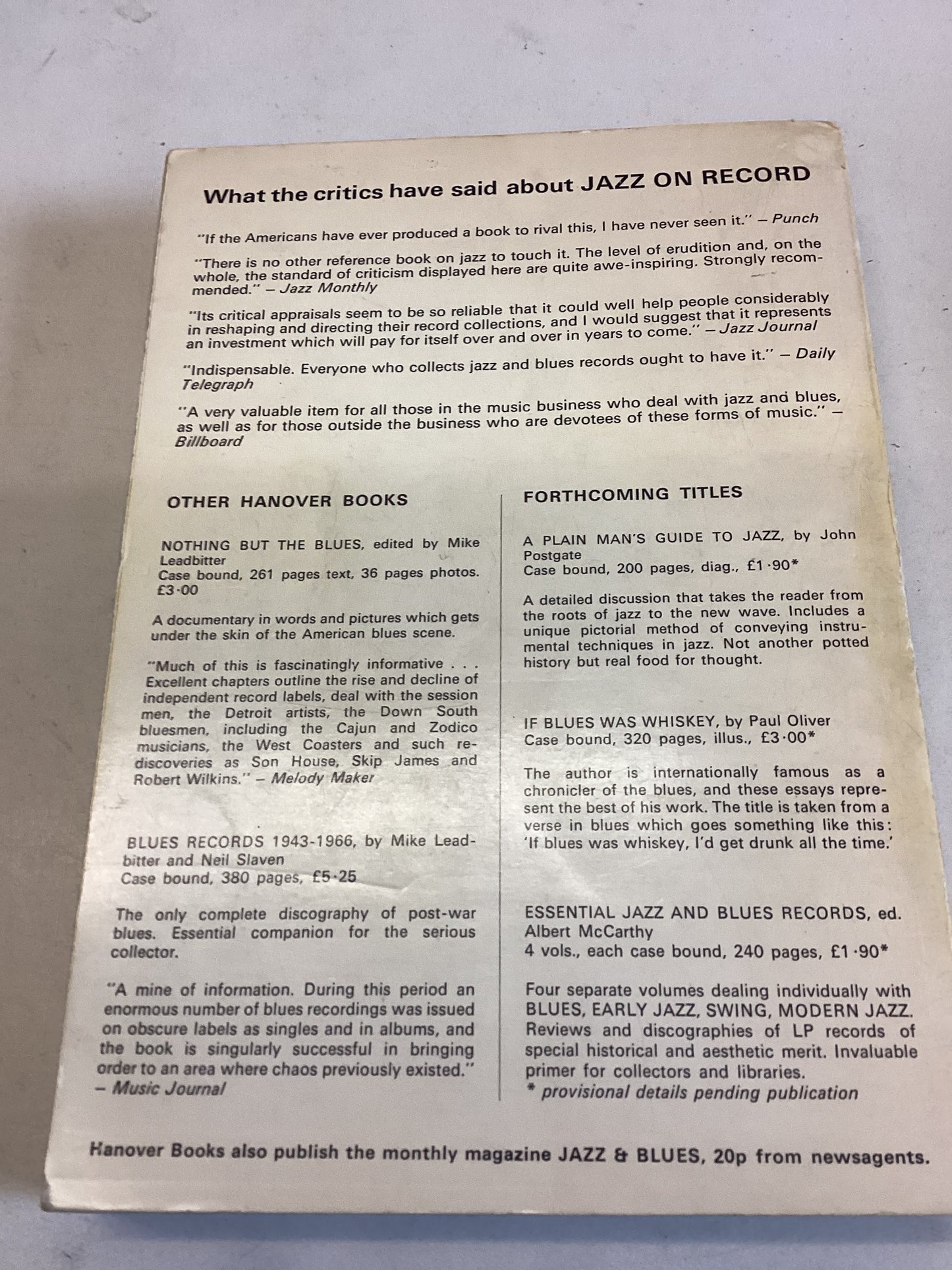 Jazz On Record 1917 - 1967 The Indispensable Guide To Recorded Jaz