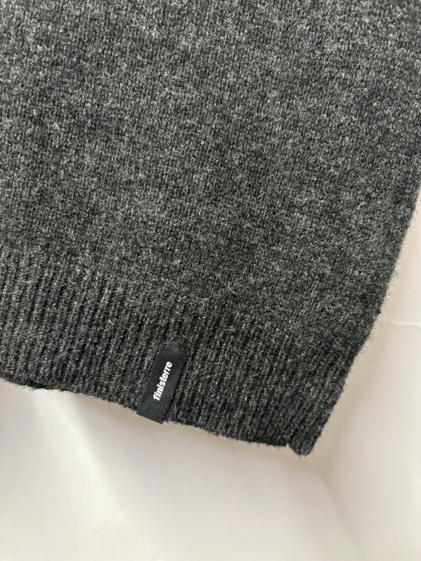 Finisterre Grey Wool Blend Sweater Vest Medium