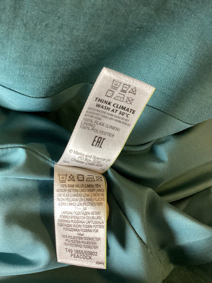 BWNT M&S 100% Linen Peacock Jacket Size 12