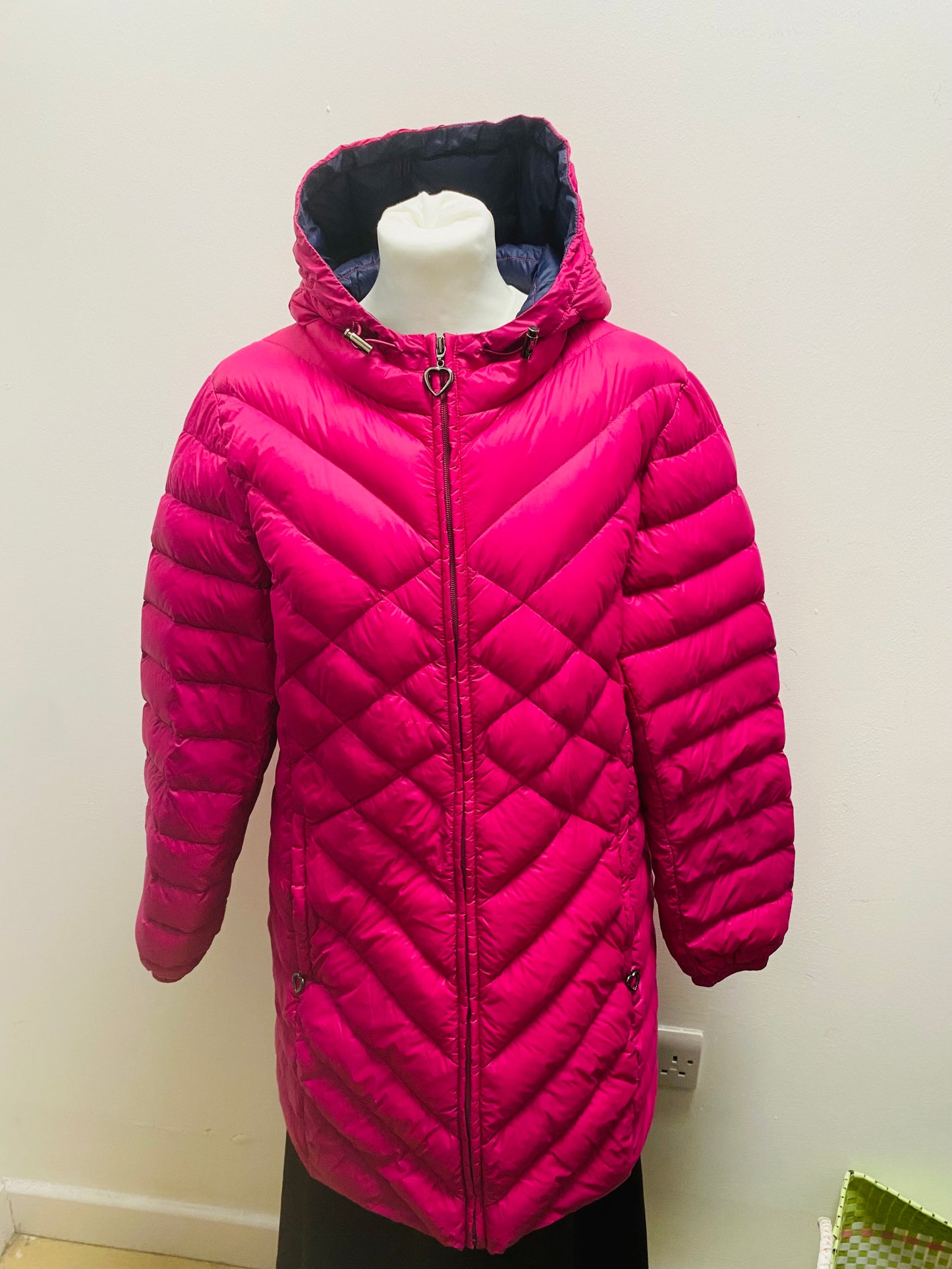 Ladies Down Pink  Puffer Jacket Coat Size 18 David Barry