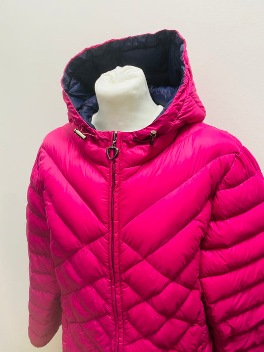 Ladies Down Pink  Puffer Jacket Coat Size 18 David Barry