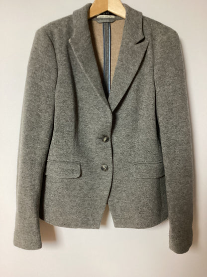 Oui Grey Jacket with Wool and Cotton Size 14