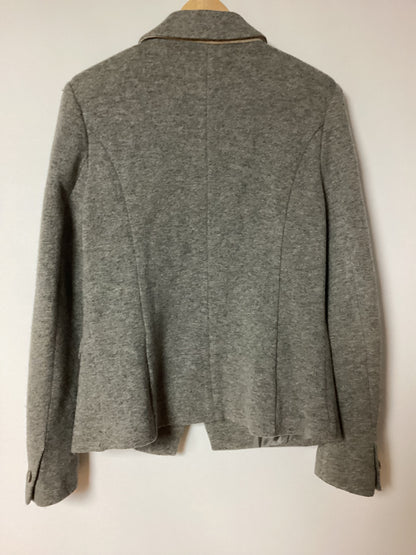 Oui Grey Jacket with Wool and Cotton Size 14