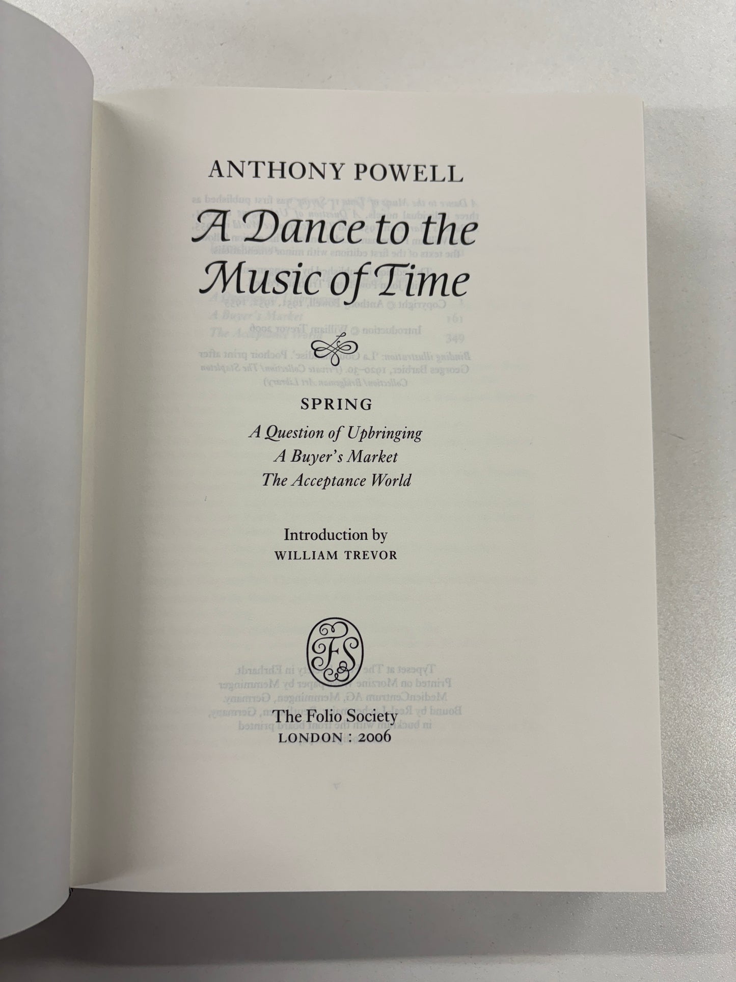 A Dance To The Music Of Time Vol.1 Spring , Anthony Powell, Folio Society, 2006