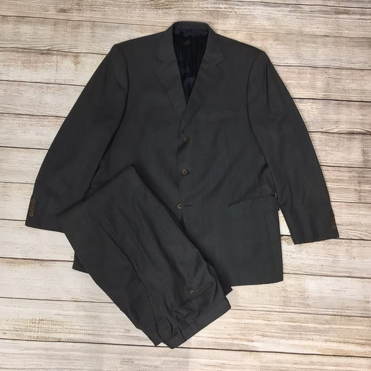 Burberry Grey Suit 100% Wool Size XL