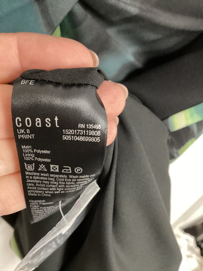 BNWT Coast Morselli Printed Multi Coloured Pencil Skirt Size 8