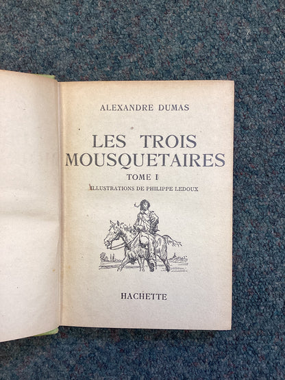 Les Trois Mousquetaires Tome I, Alexandre Dumas, Hardback, Hachette 1950