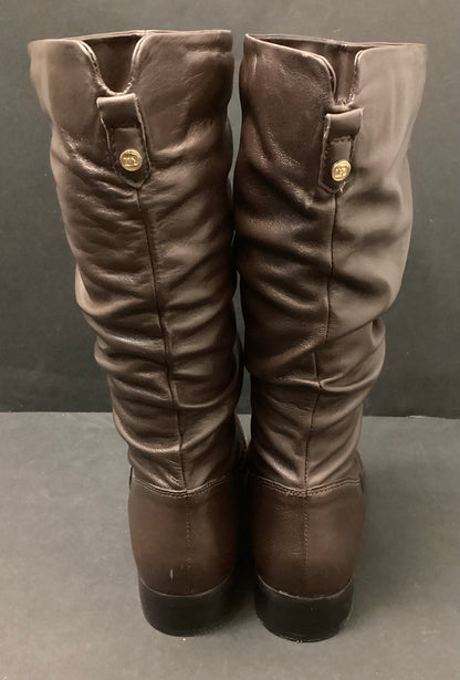 Dune Brown Leather Boots size 6