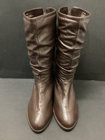 Dune Brown Leather Boots size 6