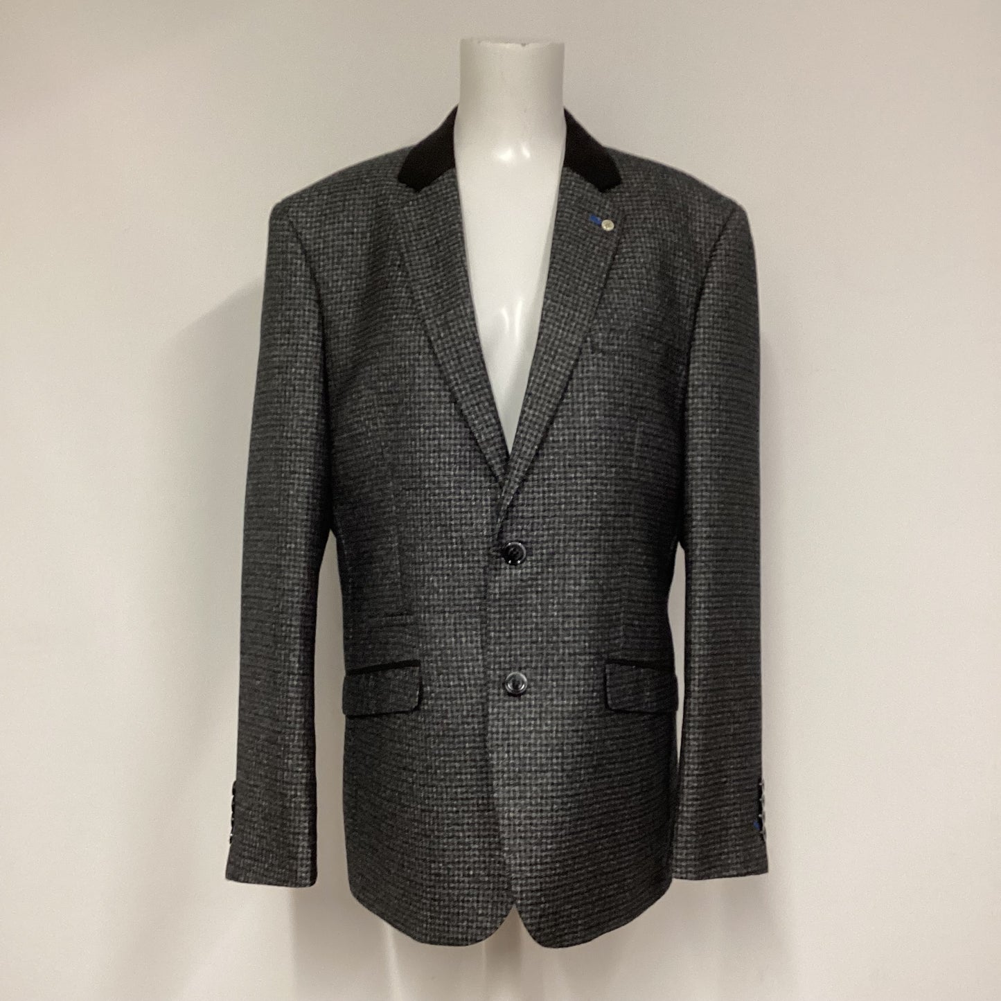 House Of Cavani Blue Grey Smart Blazer Size 40”