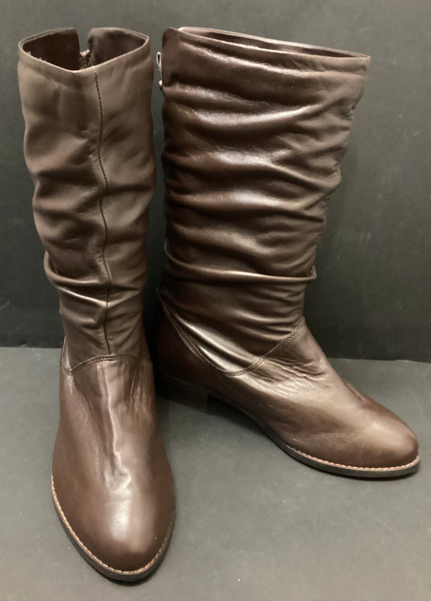 Dune Brown Leather Boots size 6