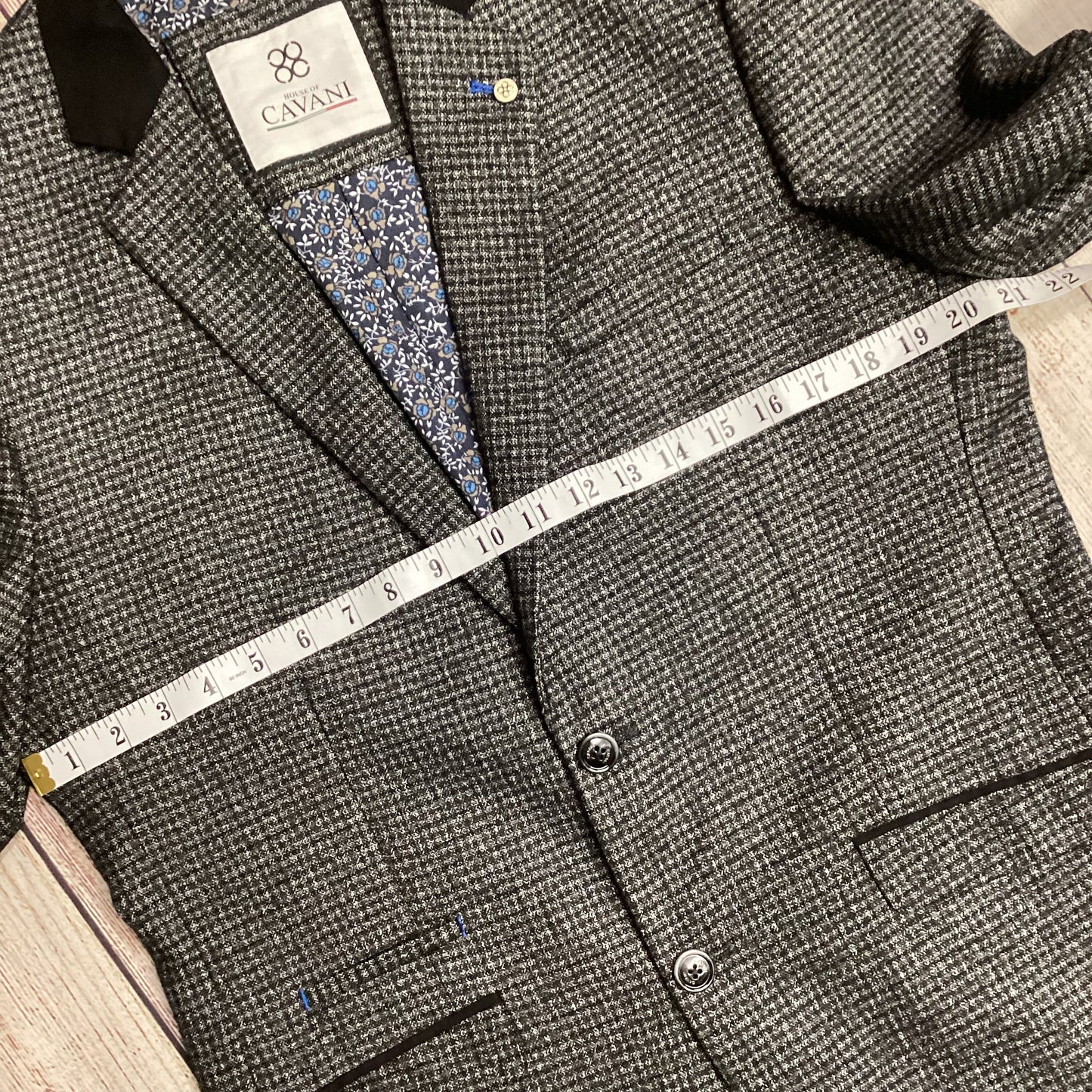 House Of Cavani Blue Grey Smart Blazer Size 40”