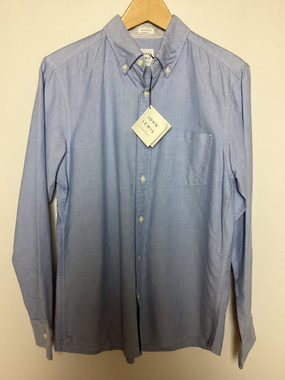 BNWT John Lewis 100% Cotton Regular Fit Blue Shirt Size S