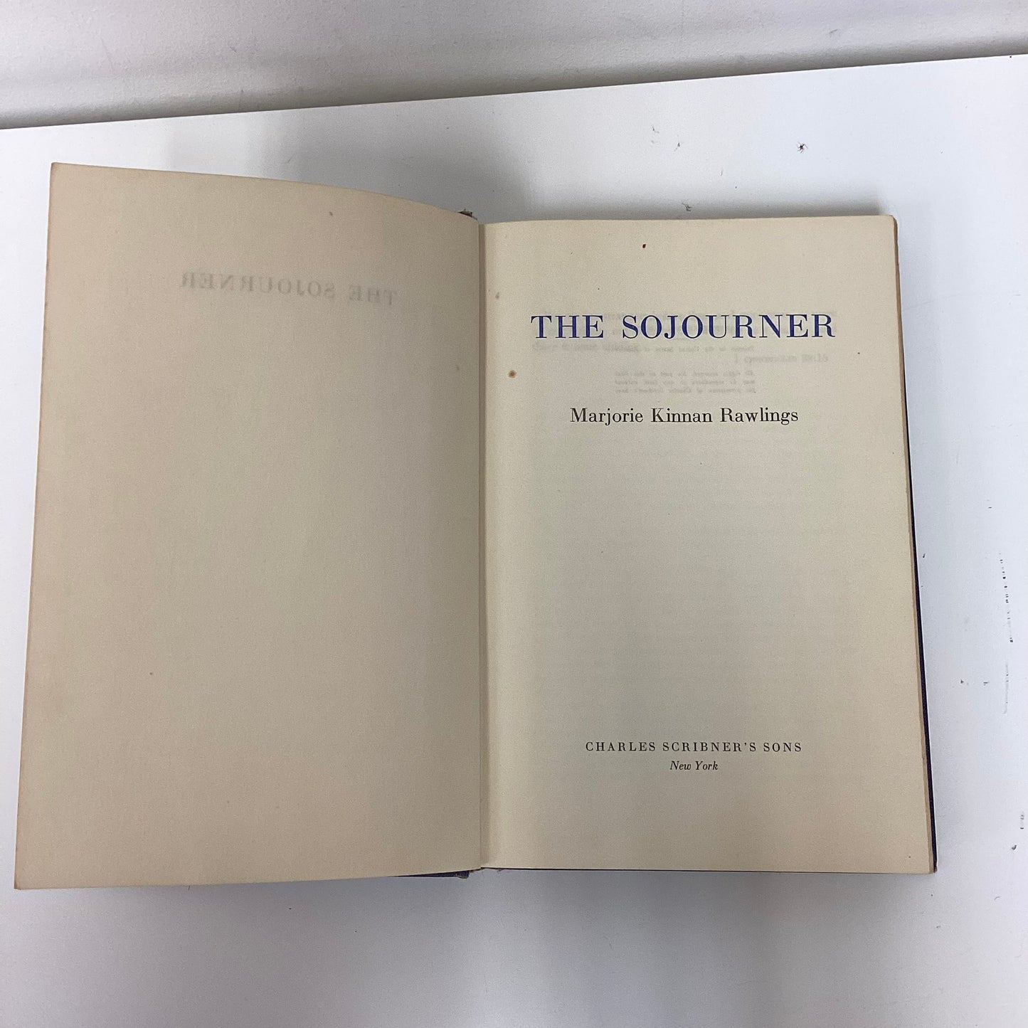 The Sojourner by Marjorie Kinnan Rawlings, 1953 first edition