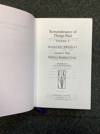 Remembrance of Things Past Volume I: Swann's Way & Within a Budding Grove, Marcel Proust, Hardback, Penguin Classics 2016