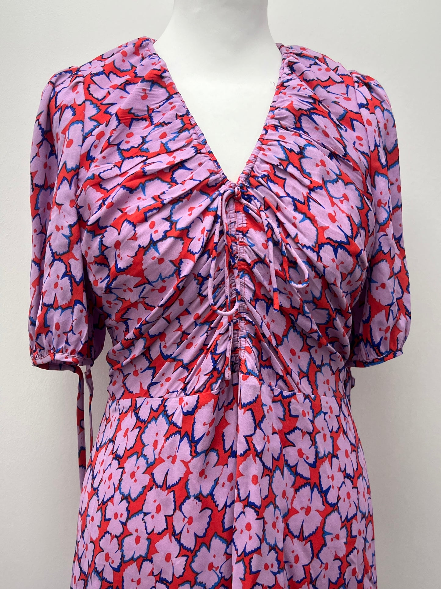 Whistles Multi Floral Midi Dress Size 14 BNWT