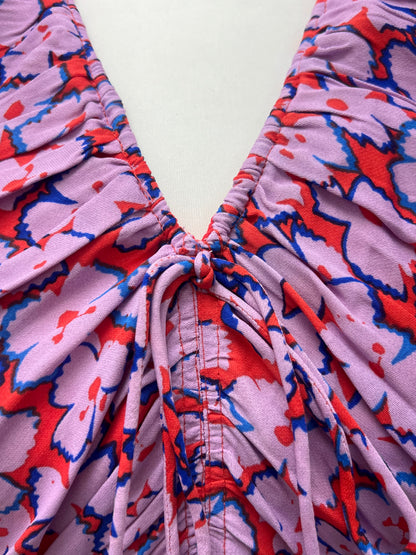Whistles Multi Floral Midi Dress Size 14 BNWT